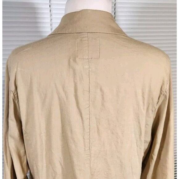 TORRID $127 14 16 XL Linen Blend Relaxed Fit Lightweight Beige Stretch Blazer - Picture 5 of 11